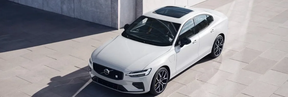 Das Exterior des Volvo S60 aus der Vogelperspektive.
