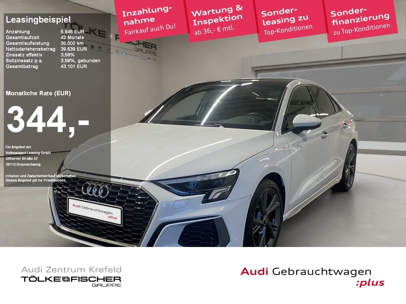 Audi A3 35 2.0 TDI S-Line