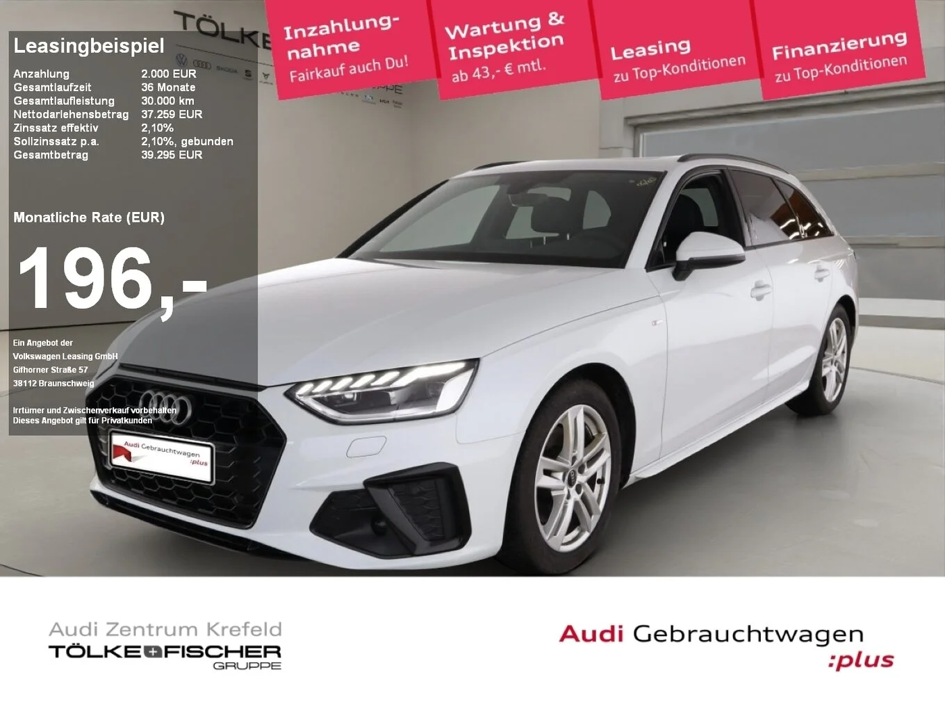 Audi A4 35 2.0 TFSI Avant S-Line