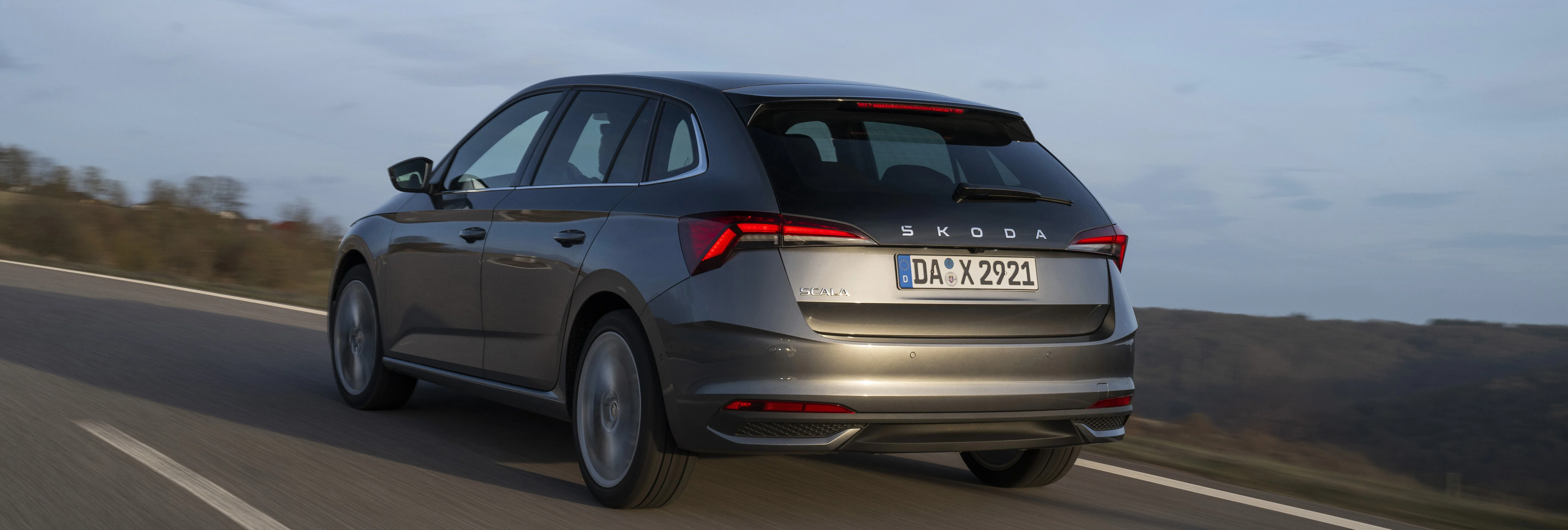 Der Skoda Skala in der Heckansicht