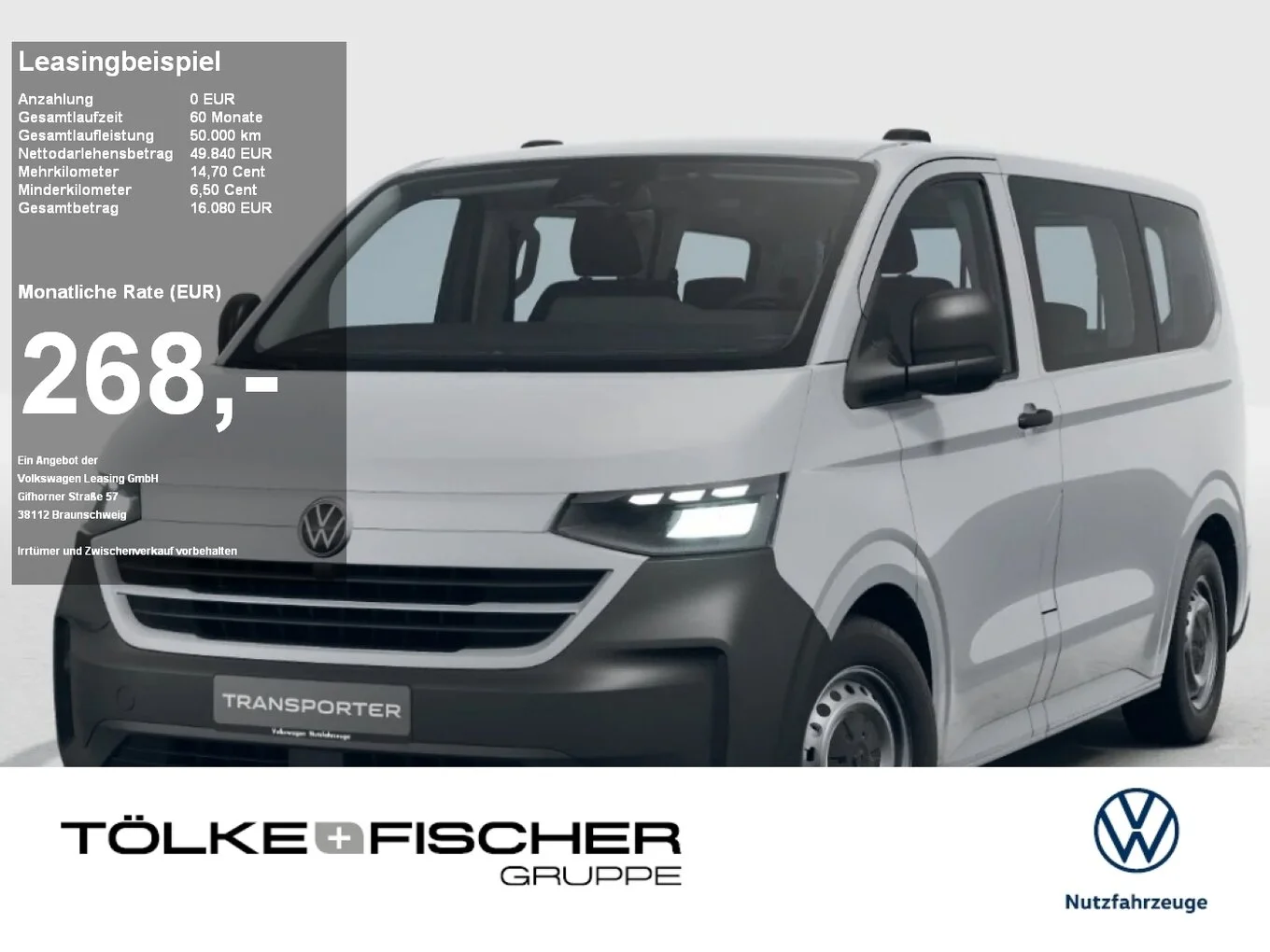 VW NFZ T7 Transporter Kombi elektro