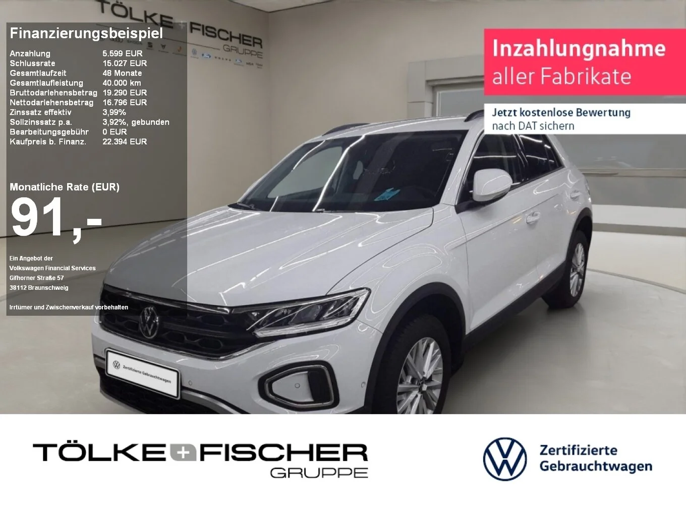 VW T-Roc 1.0 TSI Life