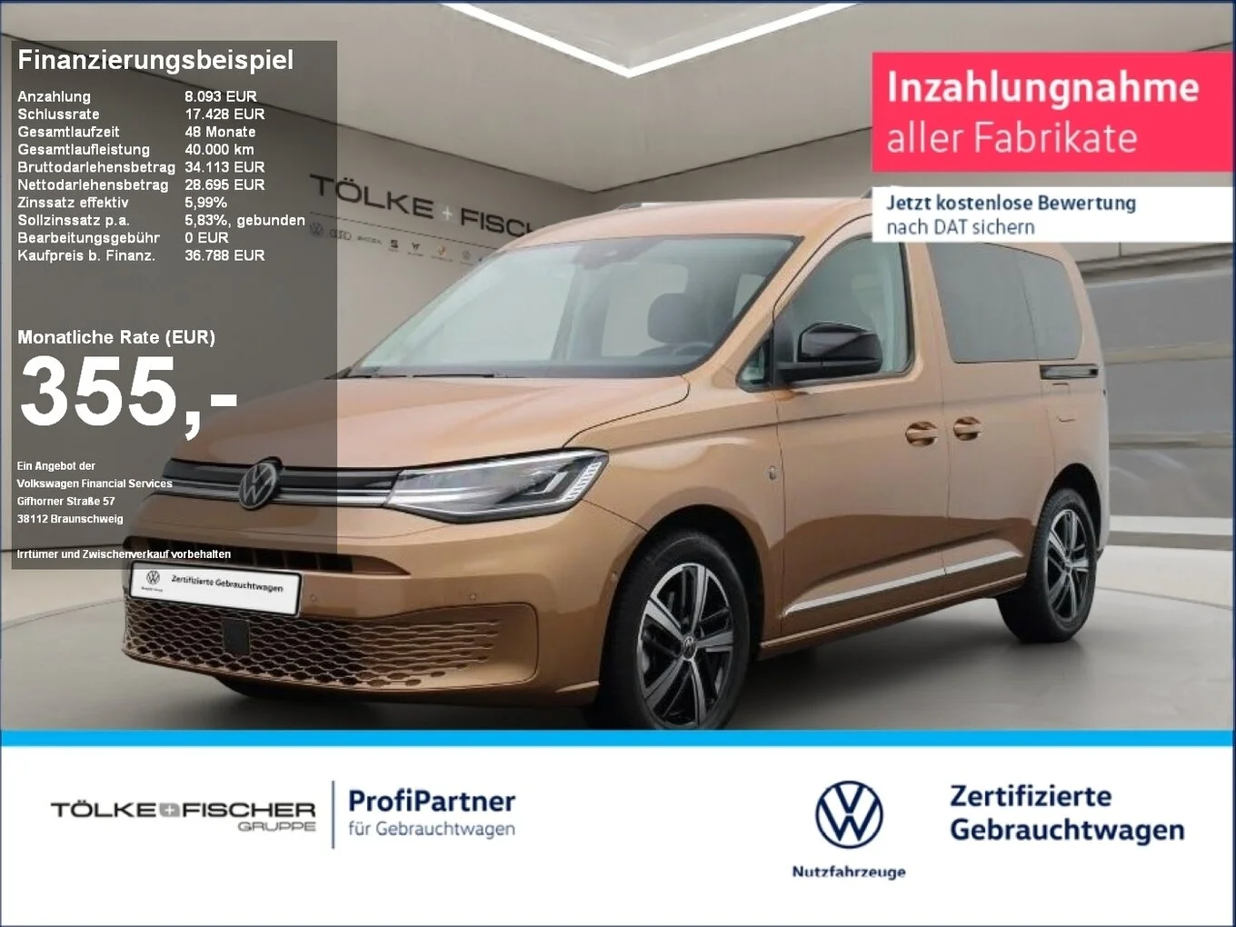 VW Caddy 1,5 TSI Style