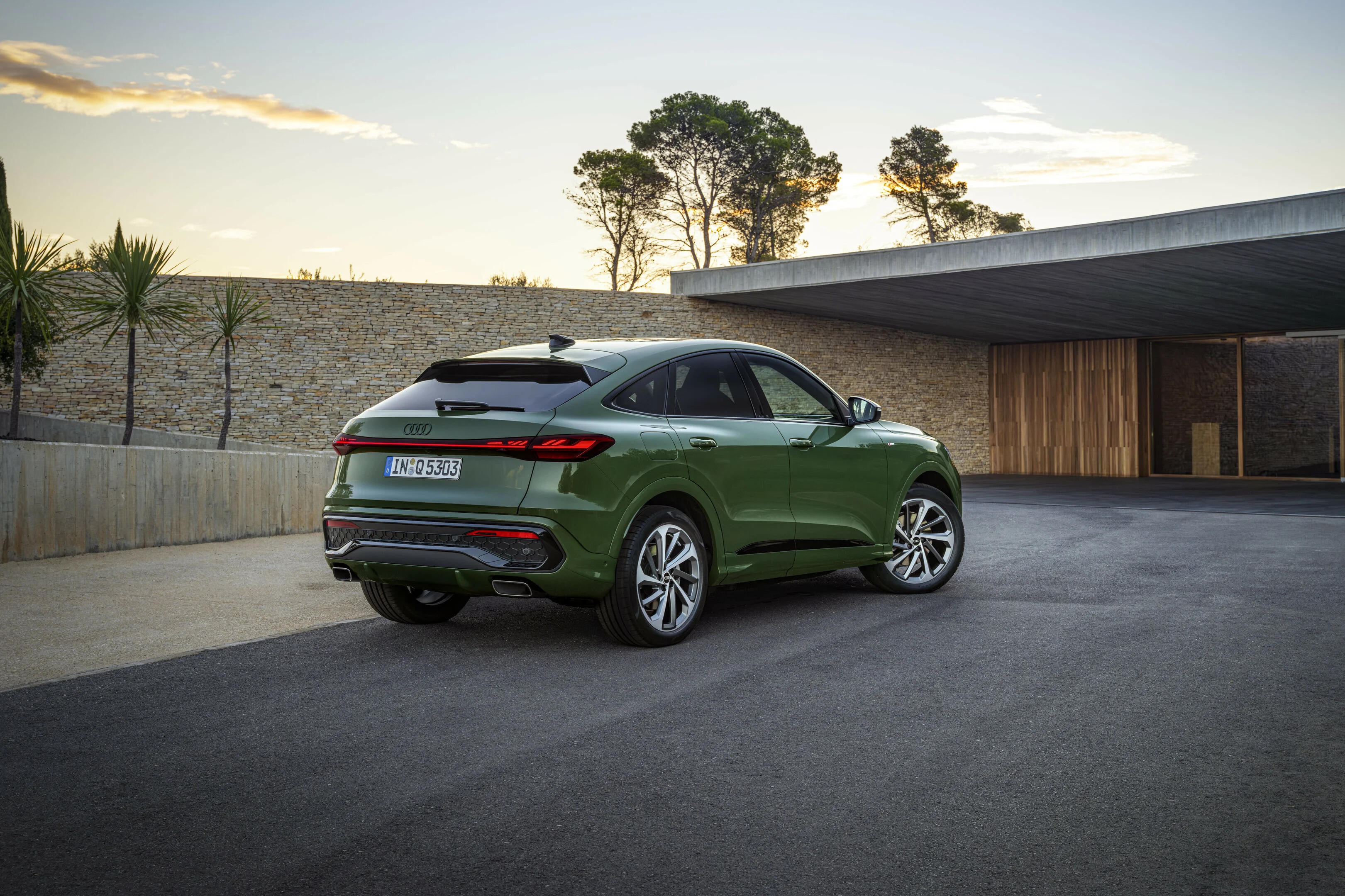Der Audi Q5 in der Heckansicht.