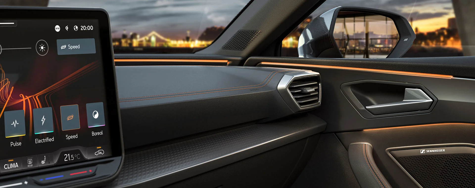 Sicht auf das Cockpit des neuen CUPRA Leon.