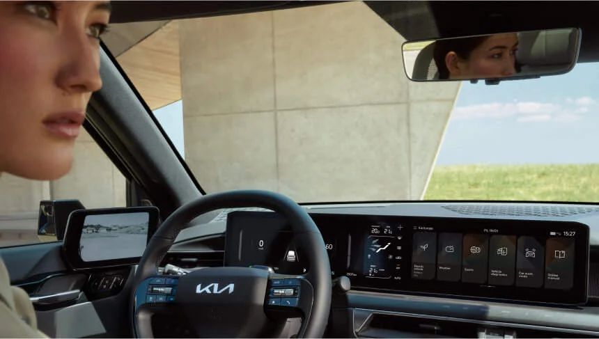 Das Cockpit des neuen KIA EV9.