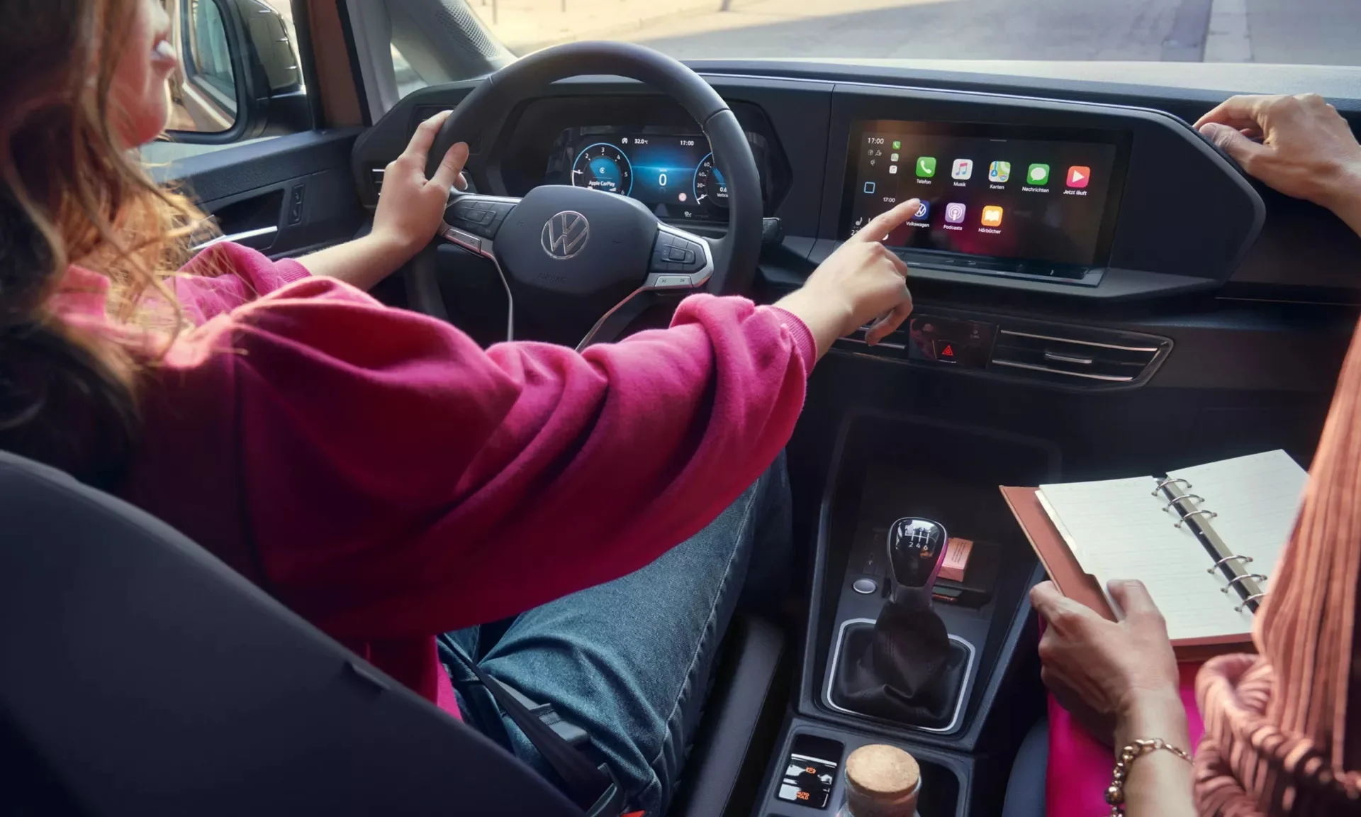 Das Cockpit des Volkswagen Nutzfahrzeug Caddy