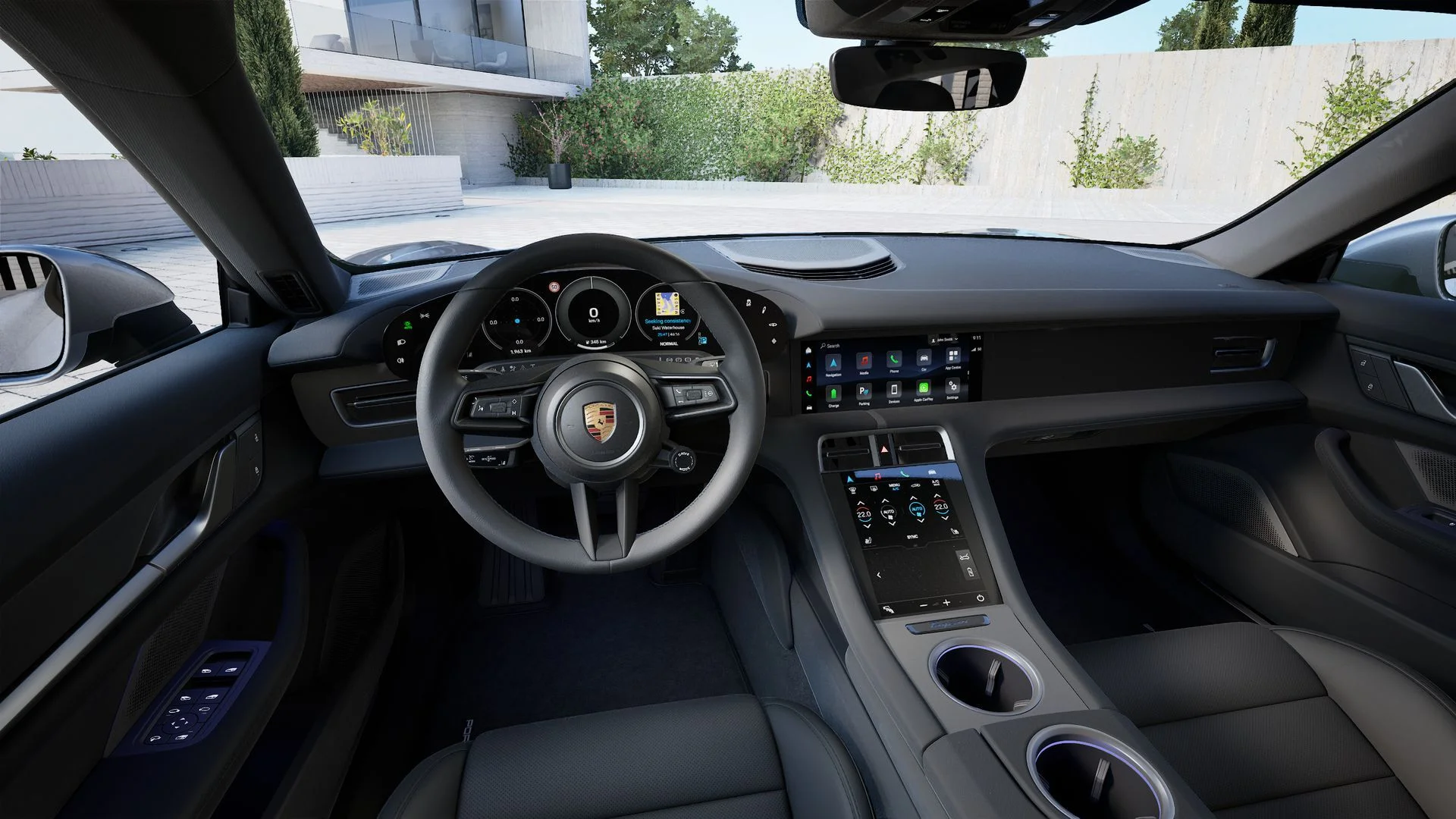 Das Interieur des Porsche Taycan 4 Cross Turismo.
