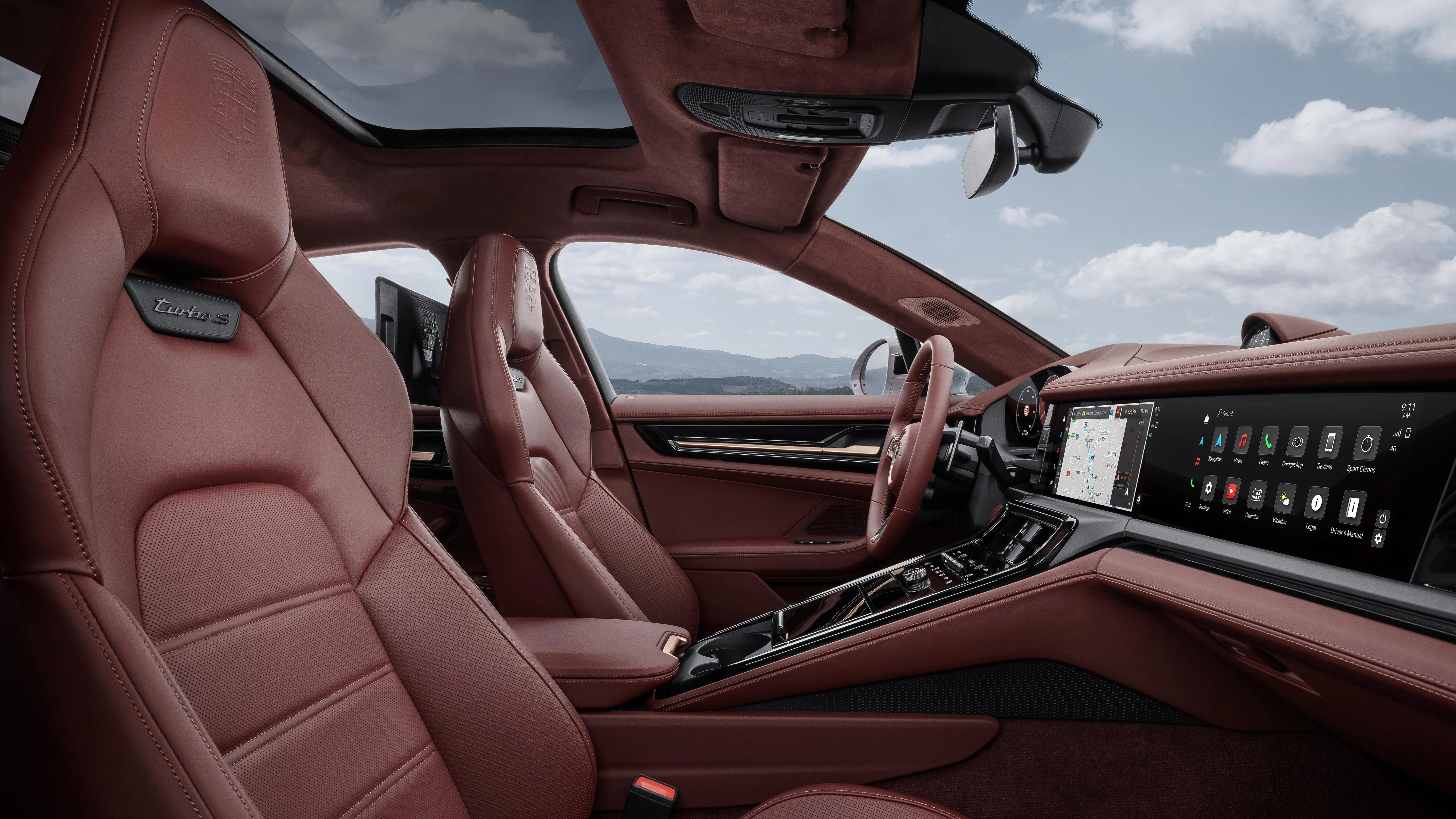 Das Interieur vom Porsche Panamera Turbo S E-Hybrid.