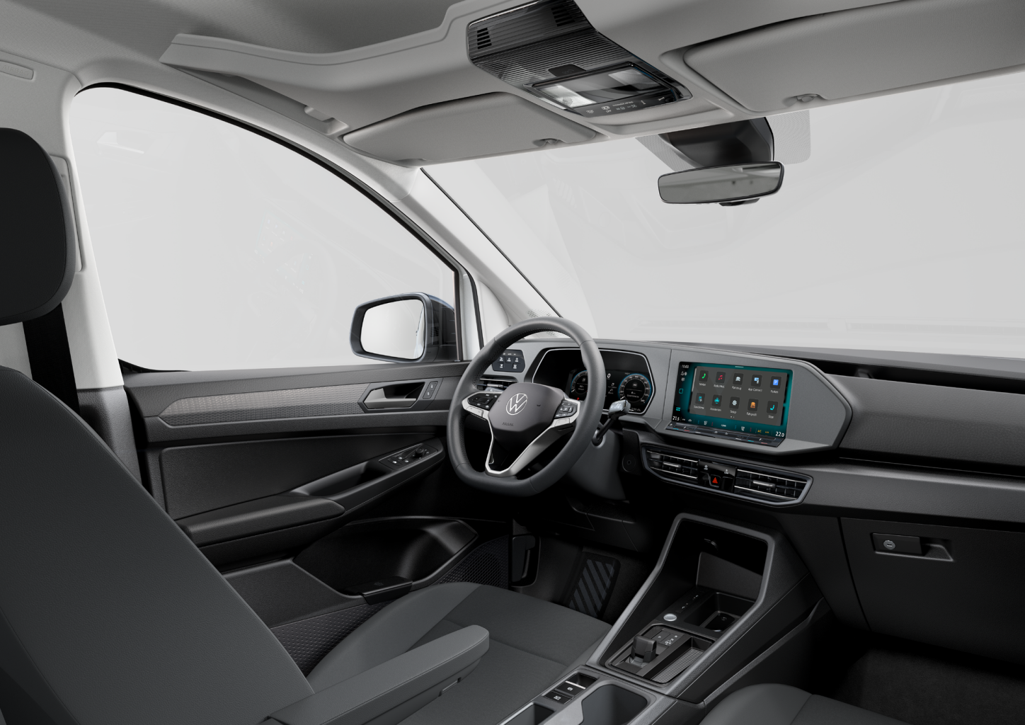 Blick in das Cockpit des Kaddy Cargo