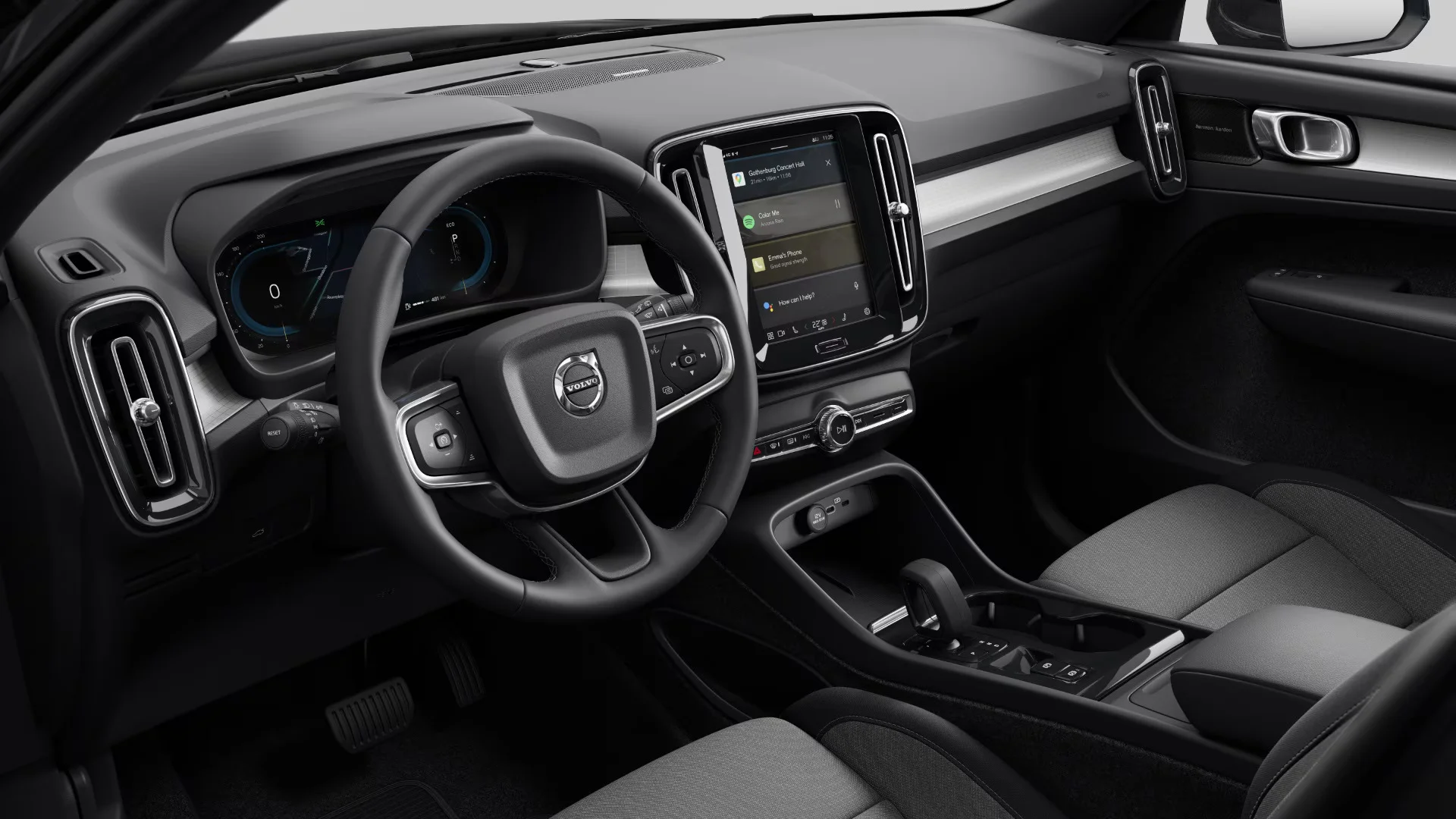 Ein Blick auf das Cockpit: das Infotainment-Display des XC40
